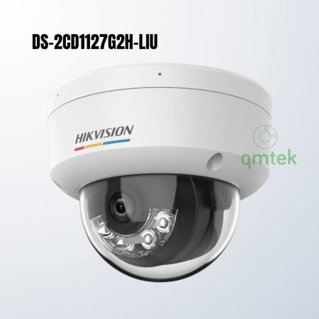 Camera IP Dome Hikvision 2MP DS-2CD1127G2H-LIU Chống Va Đập, ColorVu Đèn Kép