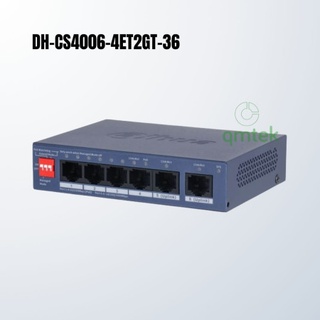 Switch PoE Dahua 6 Cổng DH-CS4006-4ET2GT-36 Cloud Managed, Uplink Gigabit